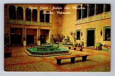 Omaha NE-Nebraska, Joslyn Art Museum, Floral Court Vintage Postcard