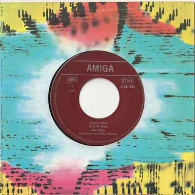 Bee Gees - Stayin' Alive / Night Fever * Amiga Single