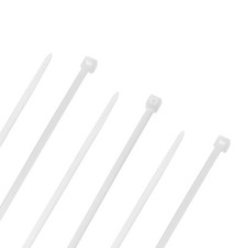 NavePoint 8 Inch Nylon White Cable Ties 18 Lbs 100 Pack