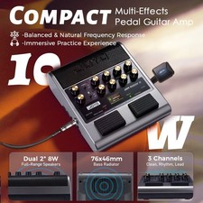 JAM BUDDY II 10W Guitar Amp Multi-Effects Pedal Combo Amplifier with Footswitch