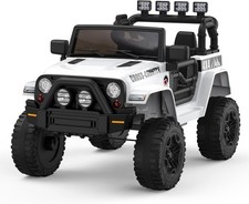 12V 4.5AH Kids Electric Car, 2-Seater Ride on Truck with Remote Control White