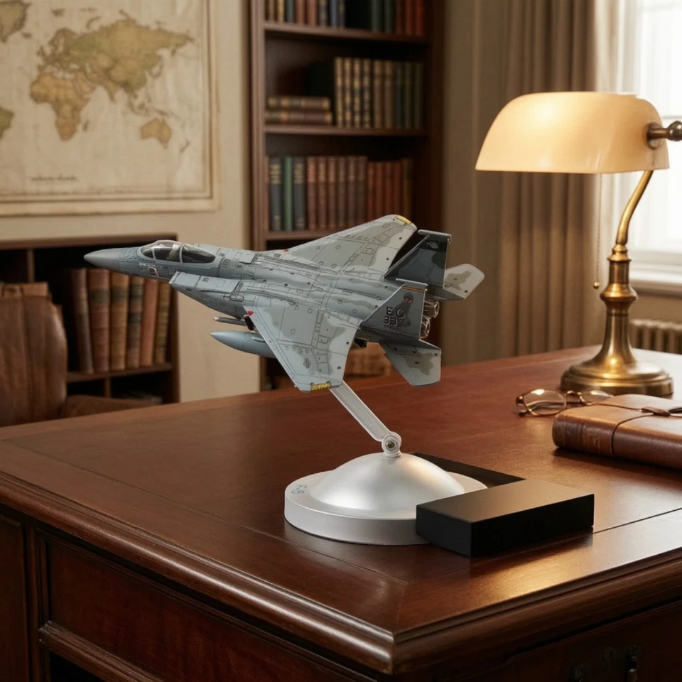 Chasseur F-15 Miniature Moulé sous Pression Modèle Réduit d’avion de Chasse - Photo 2/4
