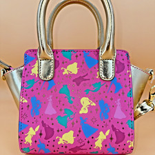 Walt Disney Parks Princess Crossbody/Handles Bag Purse Small Pink  Gold NWOT