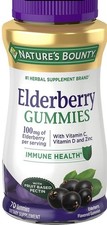 Nature's Bounty Elderberry Gummies Dietary Supplement Immune Health 70 count e