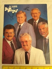 1990s JD Sumner & The Stamps - Large US Promo Card - signed 3x members