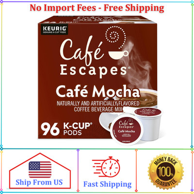 Cafe Escapes Café cocoa Mocha Coffee Keurig Single-Serve K-Cup Pods, 96 Counts