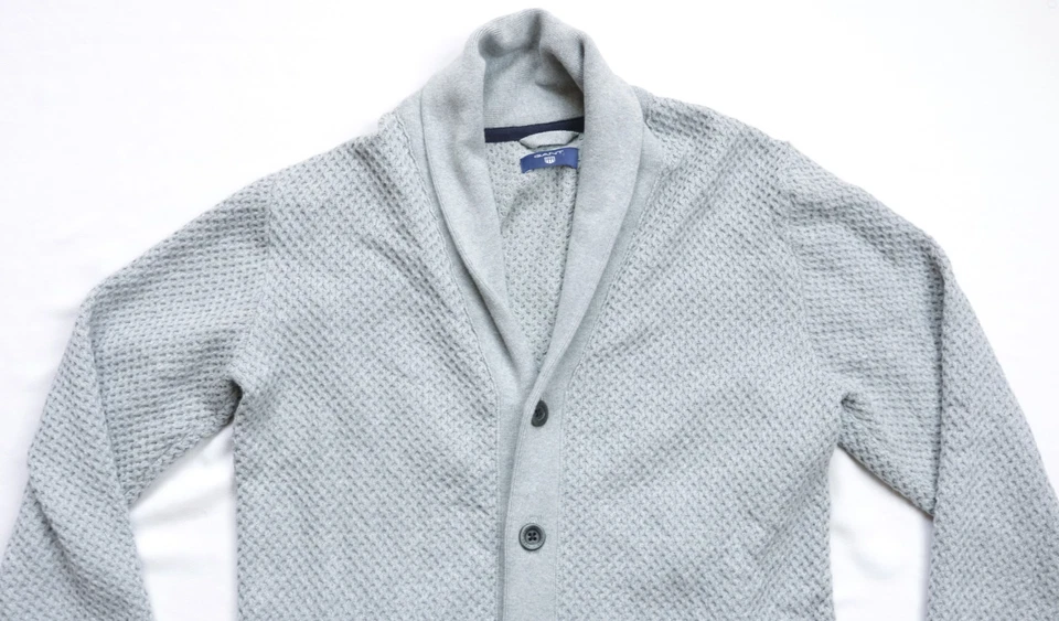 Cárdigan chal de panal GANT para hombre suéter tejido con botones talla S peq... - Imagen 4 de 4