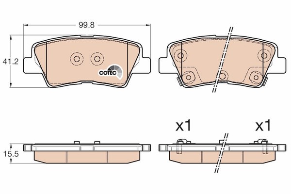 Bremsbelagsatz FÜR Hyundai I30 (Gd), Hyundai I30 Kombi (Gd) - Trw GDB3537-image