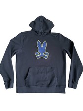 Psycho Bunny Lenox Hoodie Size 18/20 XL Navy Graphic Logo Pullover Cotton