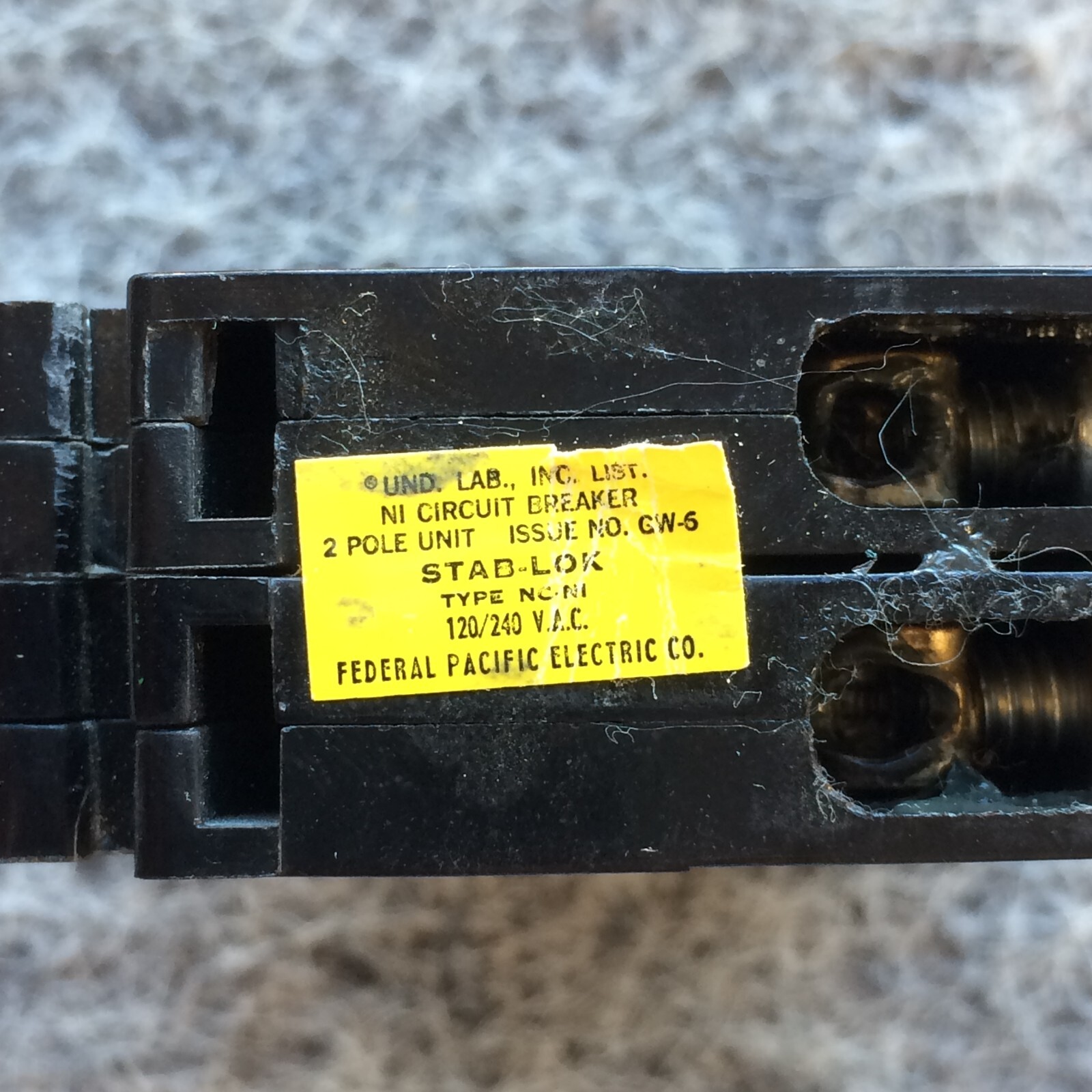 FPE Federal Pacific 40 Amp 2 Pole NC240 Stab-Lok Breaker Mini THIN NC *Fast Ship