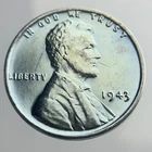 1943 United States Lincoln Cent Steel Penny KM# 132 Uncirculated Coin CC168