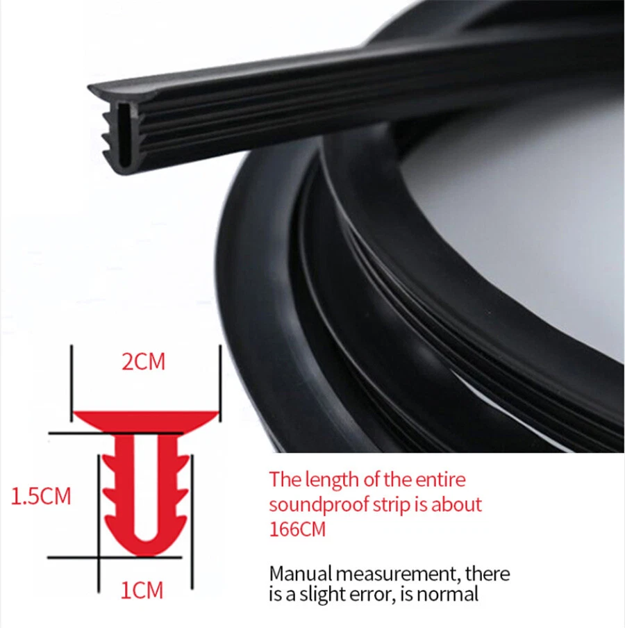 Upgrade Car Rubber Sound Seal Strip 1.6M U-Type Dashboard Edges Sealing Strips - Image 2 of 4