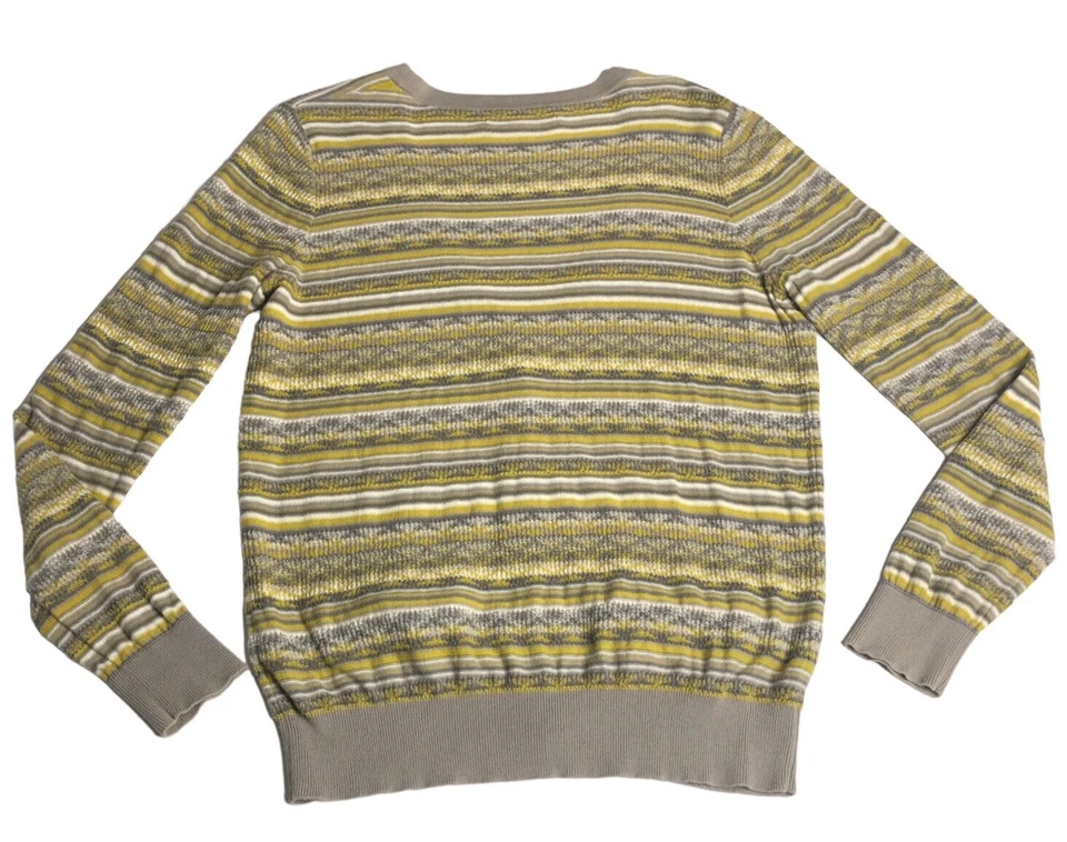 Cárdigan Basura Mujer L Verde Rayas Manga Larga Bolsillos Grunge Y2K Retro Boho Foto 2 de 4