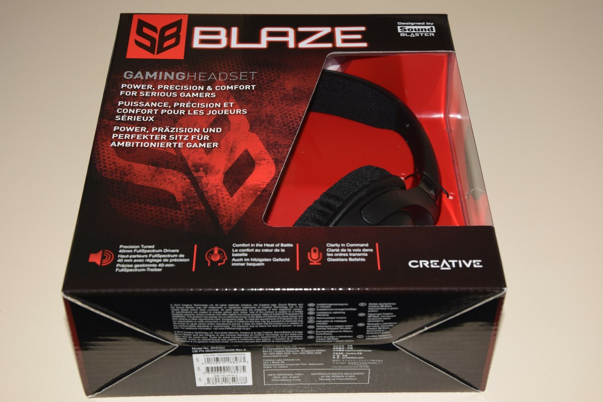 Creative Sound Blaster Blaze Gaming Headset with Detachable  Noise-Cancelling Mic