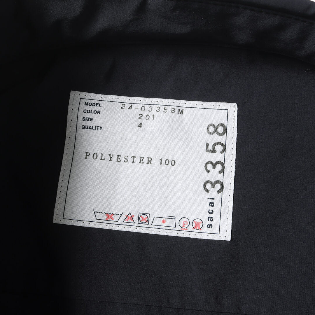 Sacai Sakai Shirts Size 4 24SS Side Zip Matte Taffeta Short Sacai Sakai Shirts Size 4 24SS Side Zip Matte Taffeta Short
