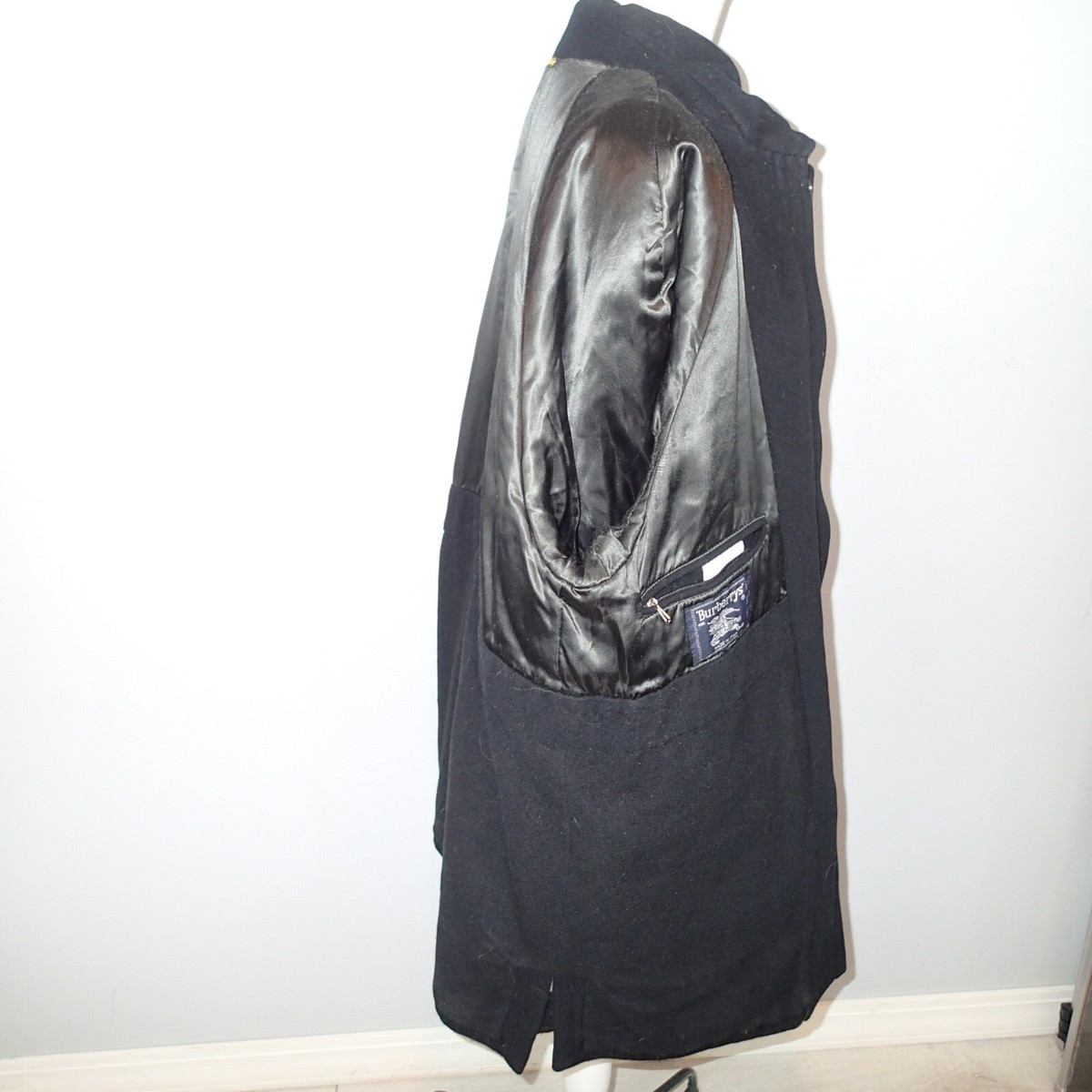 rare vtg brescia burberrys black coat wool cashmere blend rare vtg brescia burberrys black coat wool cashmere blend