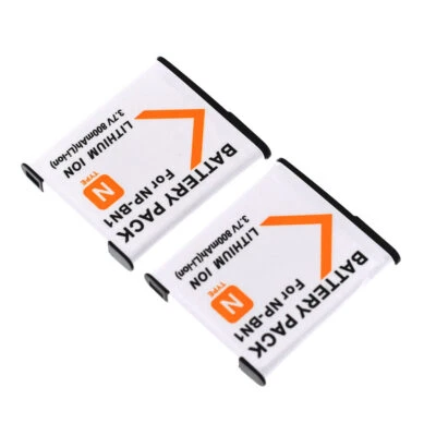 PACK de 2 baterías de cámara para Sony Cyber-shot DSC-W800 DSC-W810 DSC-W830