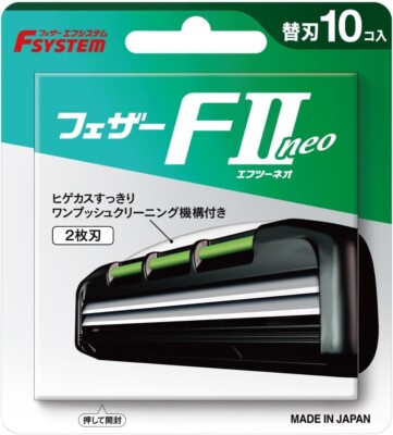 Feather F-System F2 Neo Shaving Razor Spare Blade Refills 10Blades**