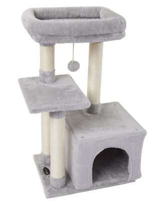 Casa torre con árbol para gatos, poste rascador, muebles para gatos