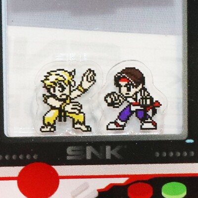 SNK NEO GEO Flake Keychain Art of Fighting Ryo Sakazaki vs Yuri