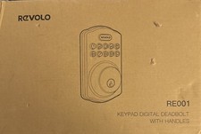 Revolo RE001 Electronic Keypad Digital Deadbolt With Handles, Keyless Entry.
