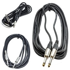Guitar Amp Lead Cable 6.35mm Mono Jack Plug 6.3mm Keyboard 1/4 Straight Angled--