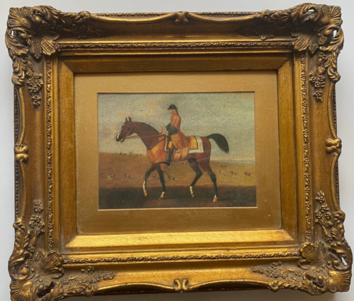 Pferd mit Reiter - Gemälde Großbritannien um 1900 - Wunderbare Rahmung - Picture 1 of 4