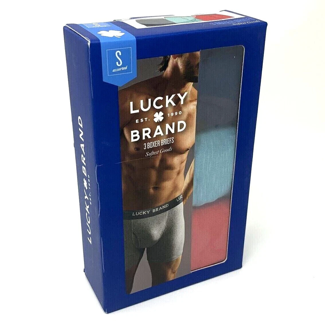 Lucky Brand Men's Underwear Boxer Briefs Assorted Colors Size S (28-30)  3-Pack