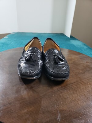 Paolo De Marco Loafers Sz 9 Mens Black Slip On Leather  display picture 2