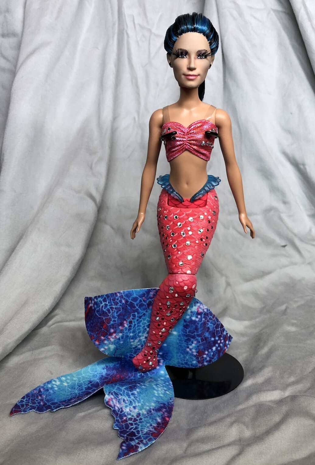 Little Mermaid Ariel’s Sister Perla Human Hair Reroot OOAK Designer doll *READ*