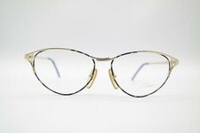 Vintage Amor DA 725 441 Gold Blue Black Oval Glasses Frame NOS