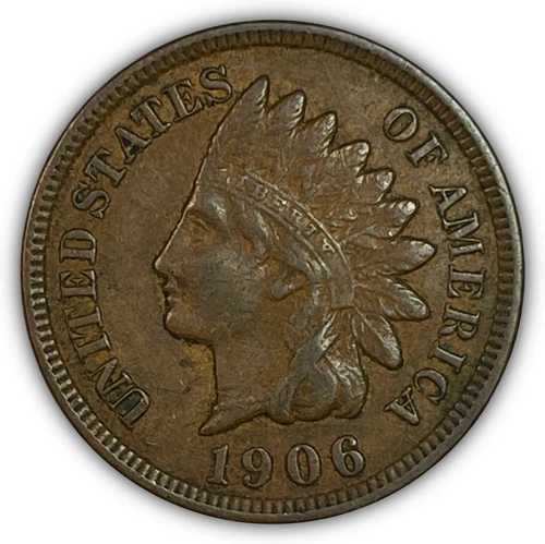 1906 Indian Head Cent Choice Extremely Fine XF+ Coin #19397
