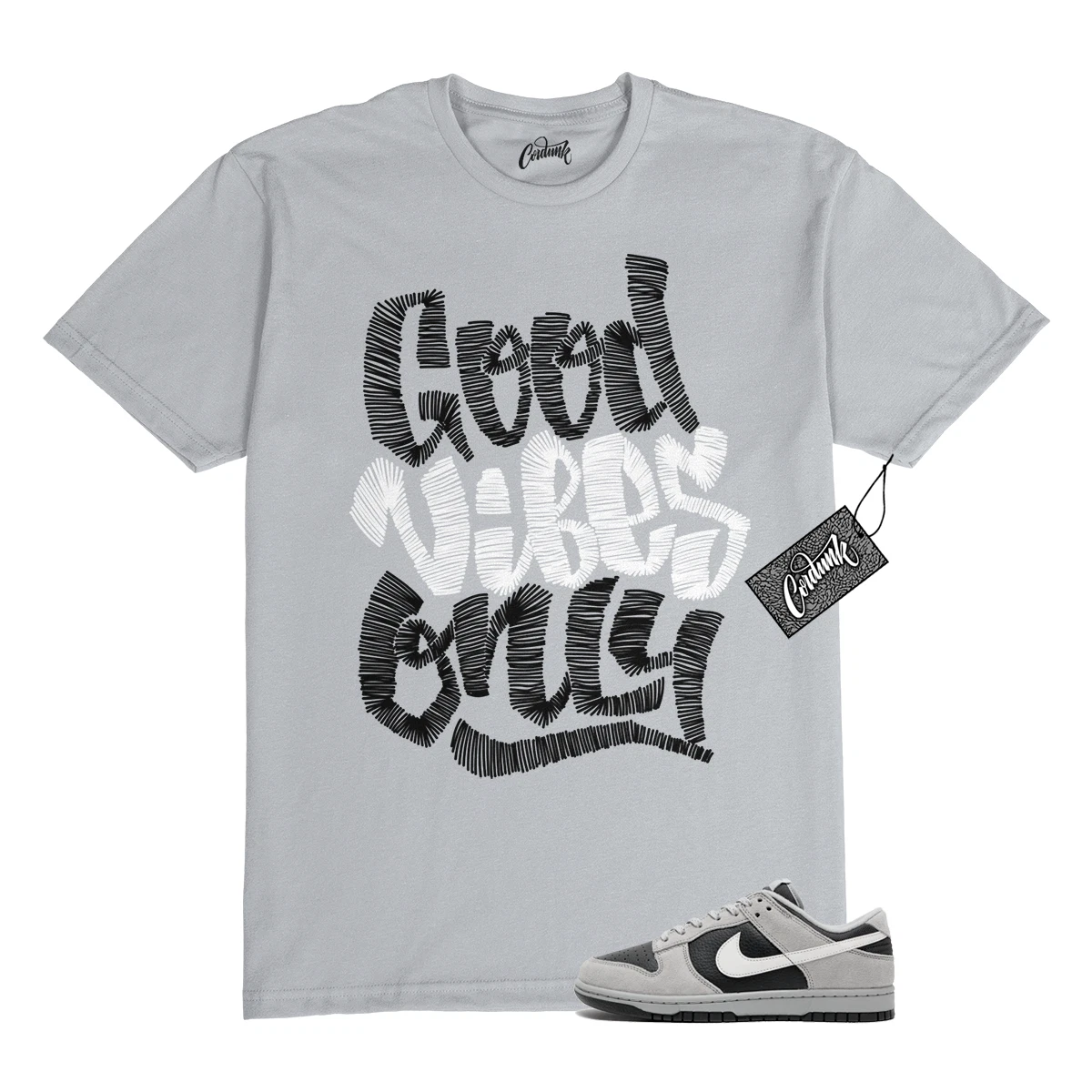 Dunk Light Smoke Grey Anthracite Reflect Silver Black T Shirt to Match GVO