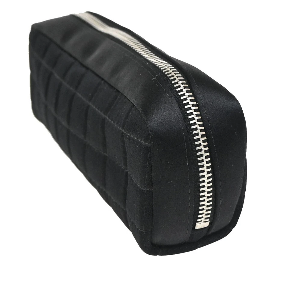 Chanel CC Choco Bar Lápiz Labial Dije Bolsa Nylon Negro Plata Italia 62RL202 Foto 4 de 4