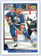 1993 Upper Deck Shjon Podein #60  RC Rookie   Edmonton Oilers