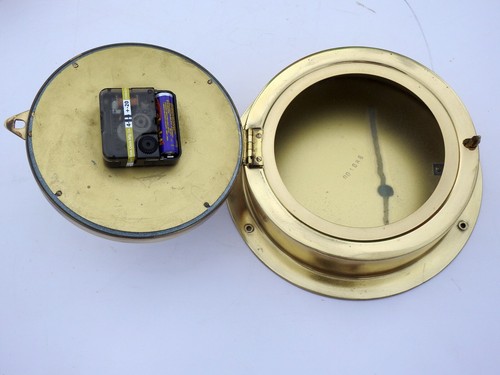 Antique Nautical Brass Maritime Wall Clock Vintage Navigation Made in Germany - Picture 7 of 7