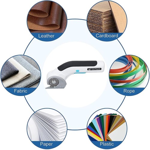 Electric Scissors Cordless Rotary Cutter PVC Leather for Crafts Sewing Cardboard - Picture 8 of 15