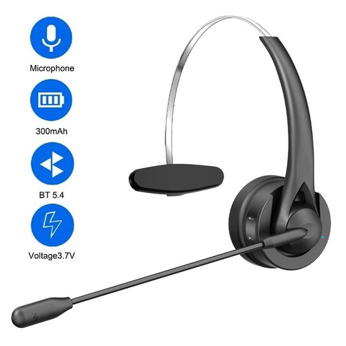 Trucker Auriculares Inalámbricos Bluetooth 5.4 con Micrófono con Cancelación de Ruido para Teléfonos PC - Imagen 3 de 24