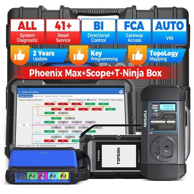 TOPDON Phoenix Max T-Ninja Box Key Programmer Oscilloscope 4CH IMMO Scan Tool