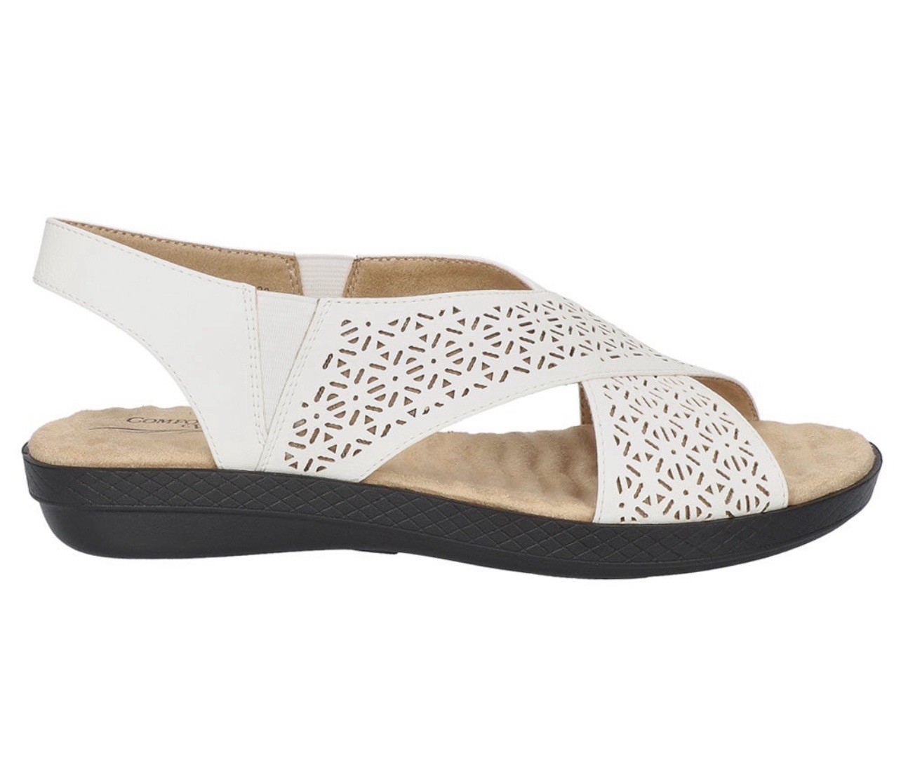 Sandalias Easy Street para mujer Claudia Comfort Wave blancas talla 9,0 M nuevas con caja