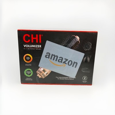 CHI Volumizer 4-in-1 Blowout Brush Hair Dryer Styler, 4 Attachments, Rose Gold