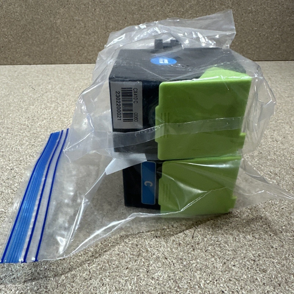 Lexmark 801HC High Yield Cyan Toner Cartridges Set of 2 Open Box Never Used READ - Image 2 of 4