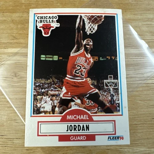 1990-91 Fleer - Michael Jordan #26 Black Line Above Biographical Information