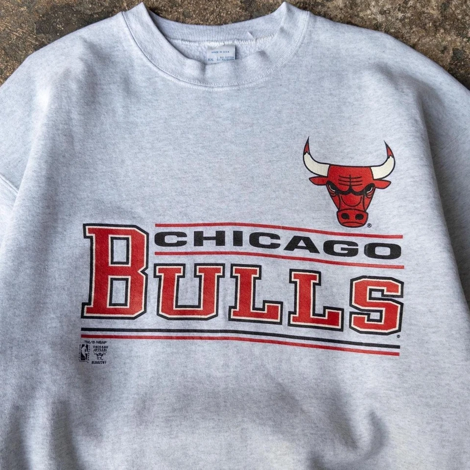 Sudadera de Colección Años 90 Chicago Bulls Baloncesto Salem Ropa Deportiva Cuello Redondo XXL Foto 2 de 4