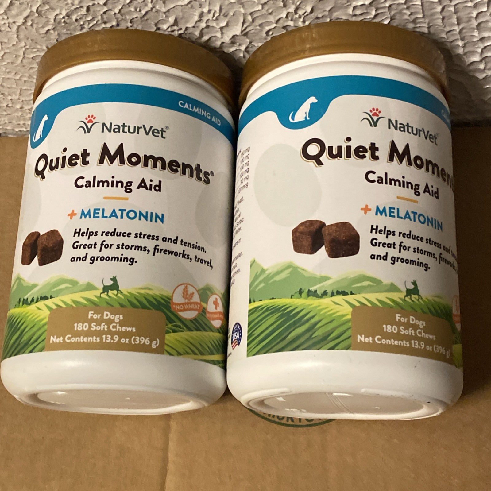 NaturVet Quiet Moments Calming Aid for Dog 2 Pack, 540 Soft 