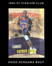 1996-97 Stadium Club #hs7 Patrick Ewing Hoop Screams Insert Flawless RARE NY