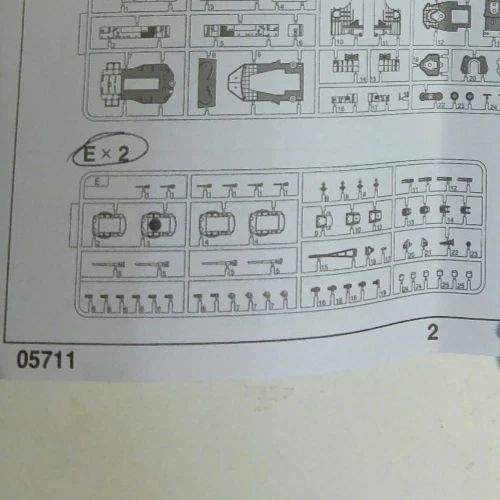 Trumpeter 05711 German Battleship Bismarck 1941 1/700 MISSING PARTS TREE "E" - Image 4 of 4