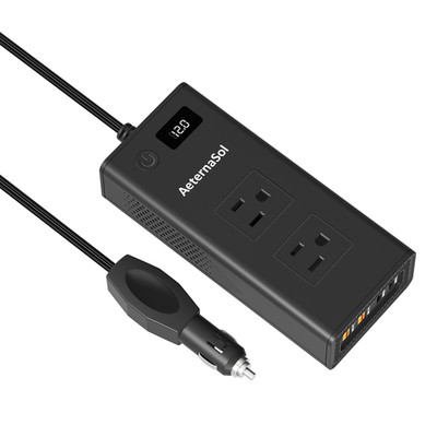 200W Car Power Inverter with USB,DC 12V to AC 110V Converter Adapter Charger LCD