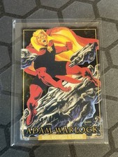 2024 SkyBox Marvel Masterpieces 92 Platinum Adam Warlock #10 Clear Cut