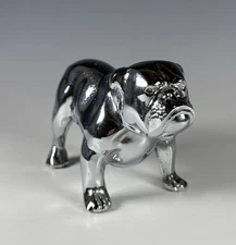Mack Truck Bulldog Advertising Paperweight Chrome Vintage